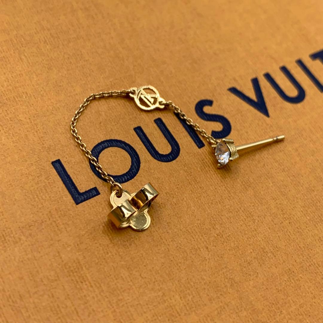 【美品】ルイヴィトン　ピアス　片耳　オシャレ　フープ　チェーン　 M00390