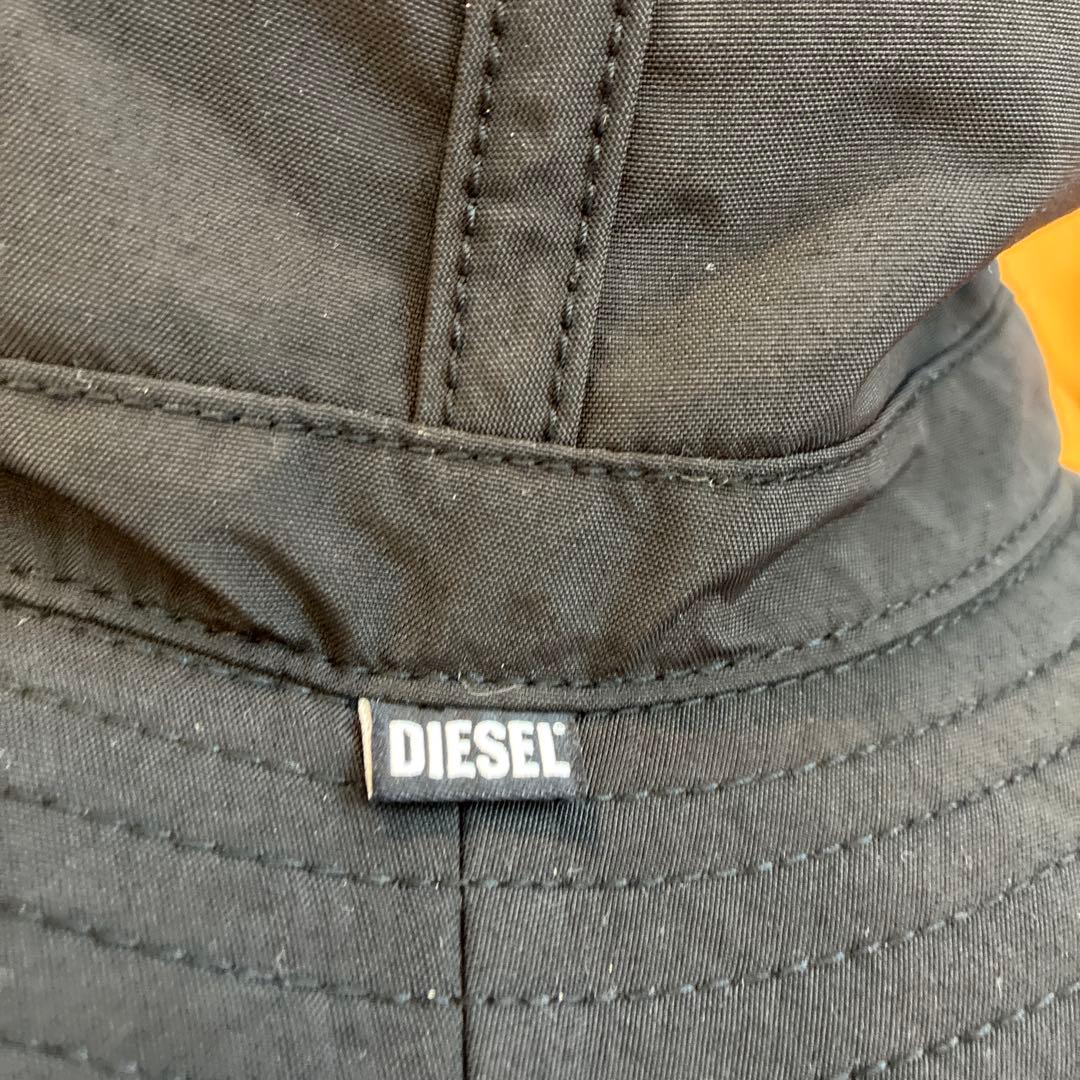 Rm！美品 DIESEL ブラック バケットハット つば広 サファリハット