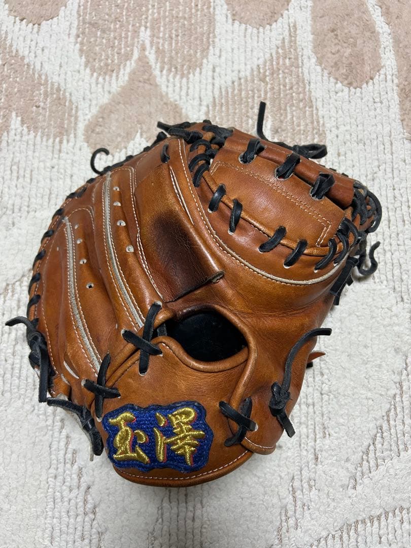 玉澤 硬式用グローブ 茶色 レザー