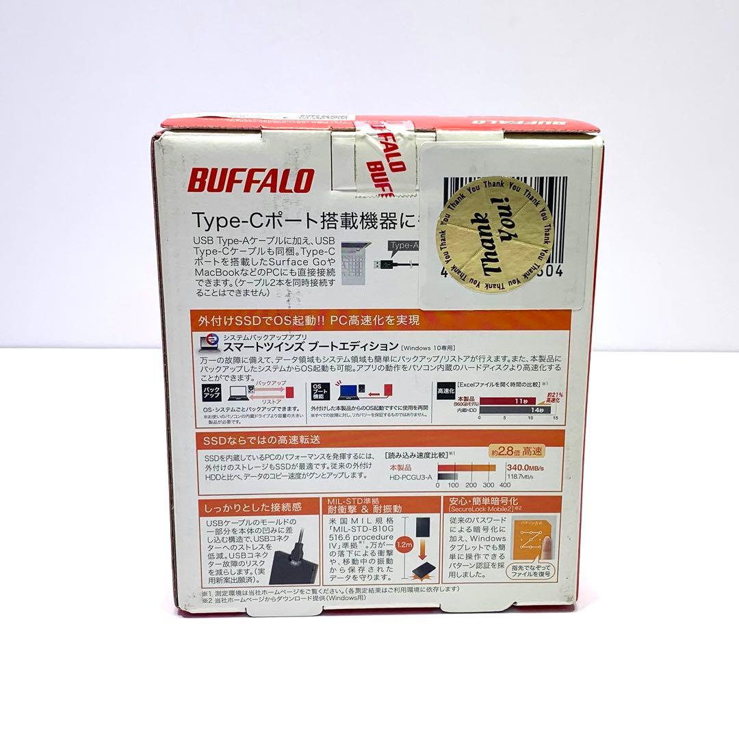 【新品】BUFFALO 外付けSSDドライブ SSD-PGC960U3-BA