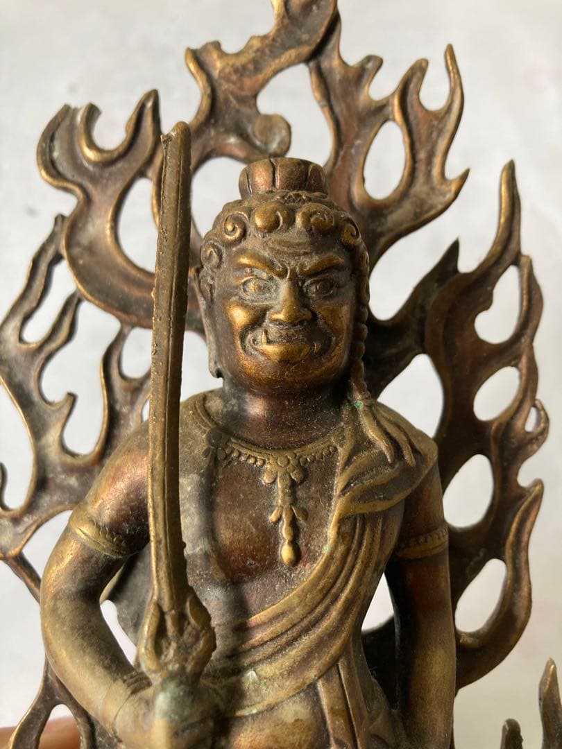 不動明王，古銅製，仏像，時代物