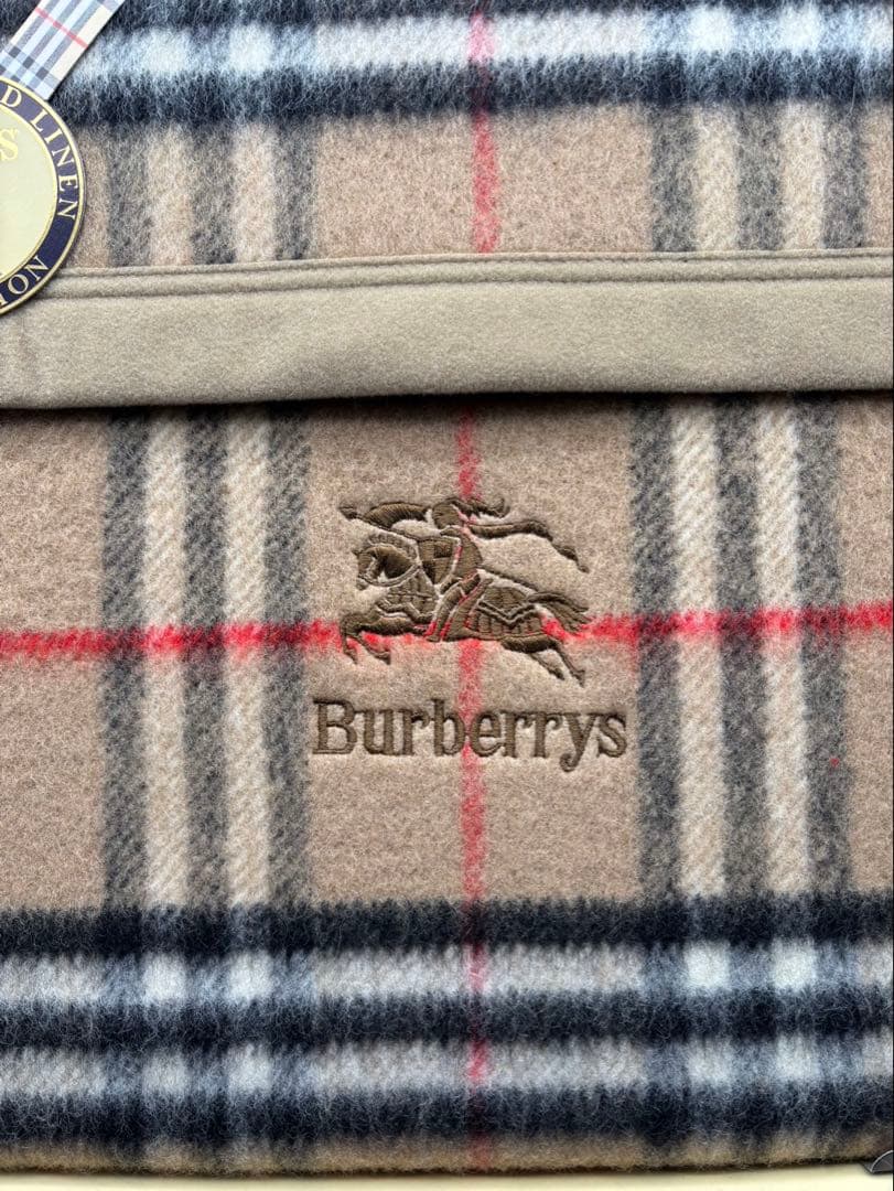 未使用品　Burberrys バーバリーズ　ノバチェック純毛毛布　ブランケット