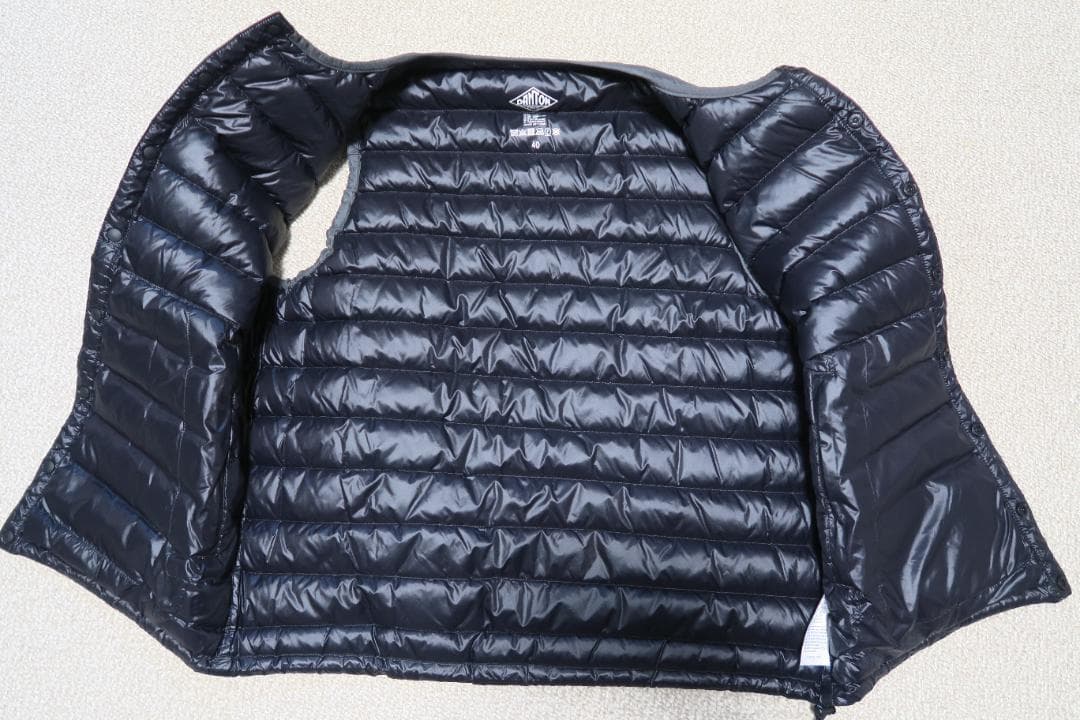 DANTON ダウンベスト グレー ダントン　サイズ40