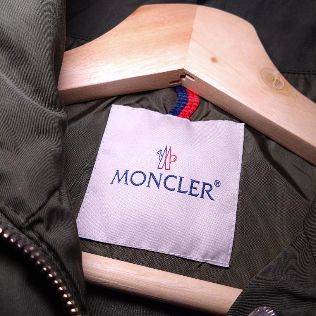美品モンクレール、モッズコートジャケット、ダブルジップ、ルーマニア、QRコード
