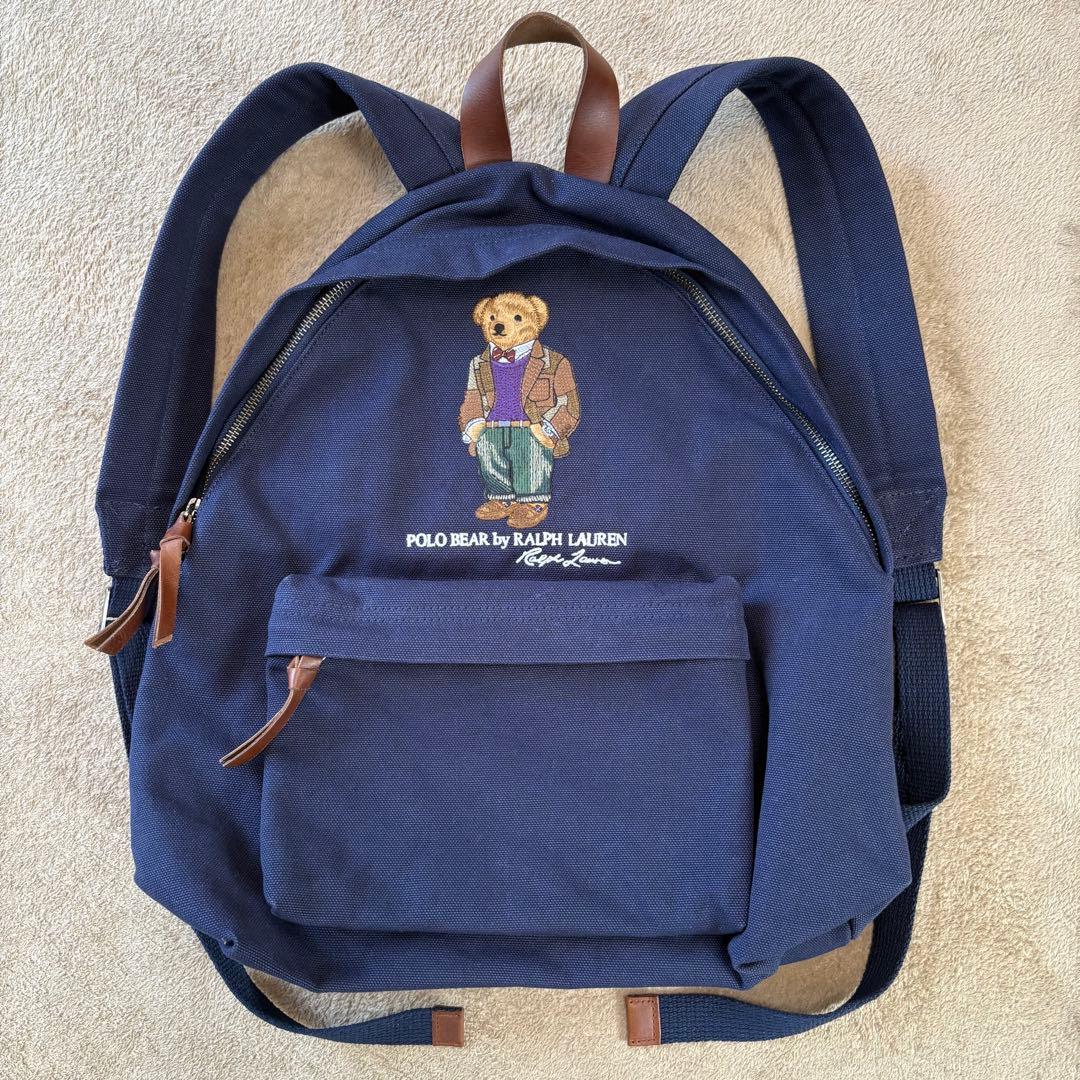 【極美品】POLO RALPH LAUREN ポロベア刺繍キャンバス リュック