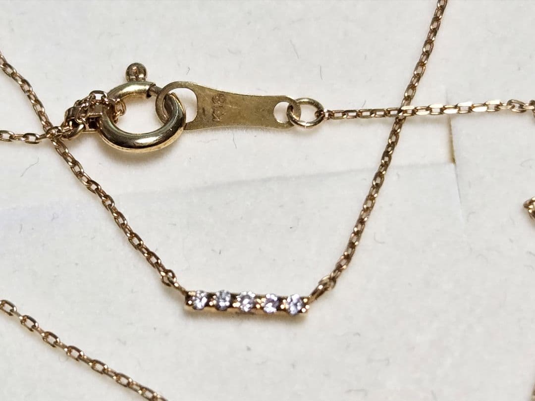 ダイヤモンドネックレス　K18