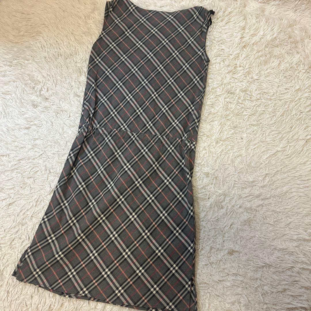 バーバリーブルーレーベル ノバチェック ワンピース 38 三陽商会　y2k