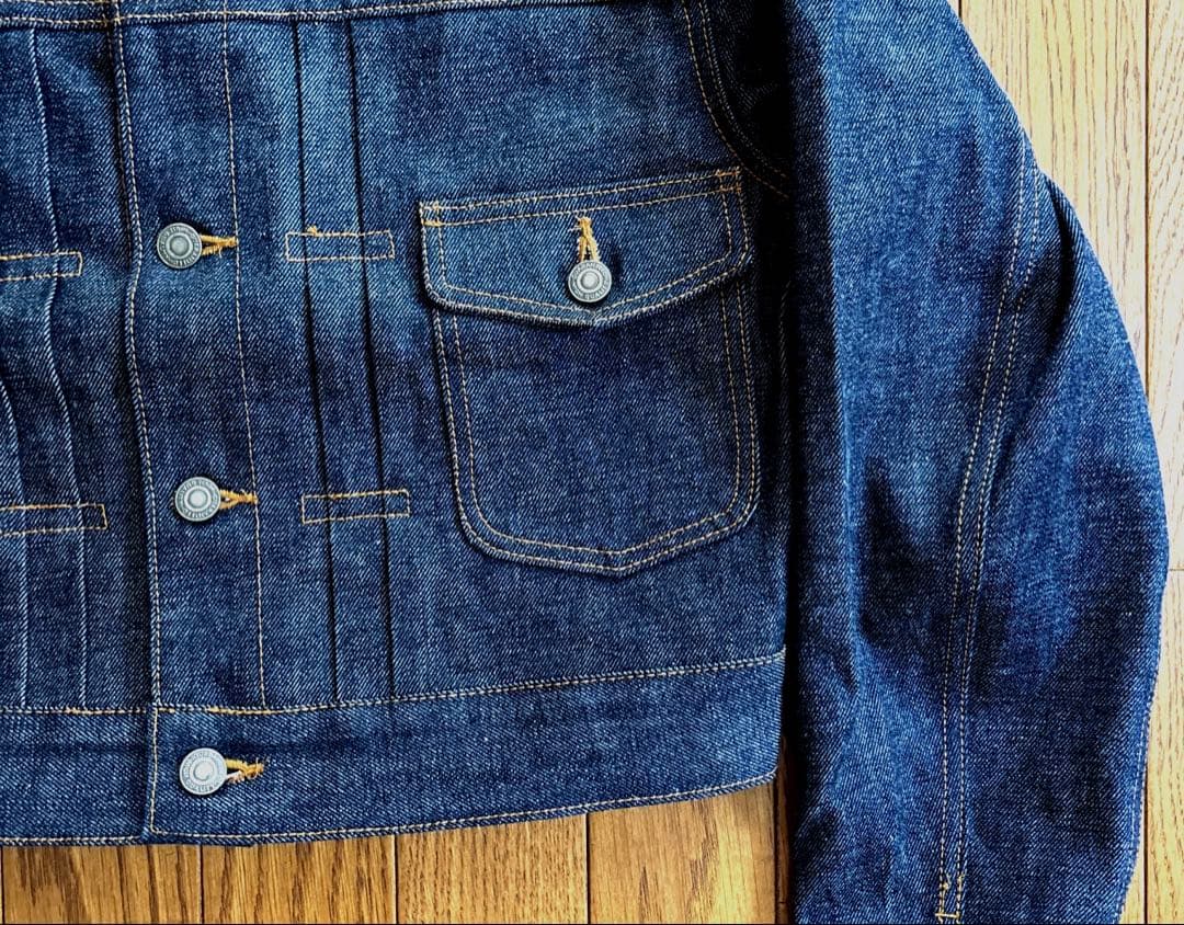 児島デニム ジャケット　長袖 赤耳
