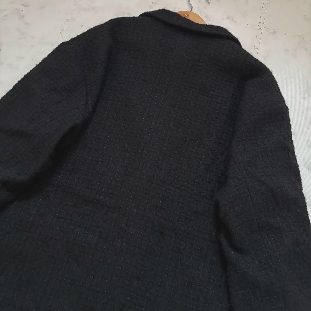 美品✨23AWドゥーズィエムクラス ツイードジャケット　アルパカ　ダブル　黒