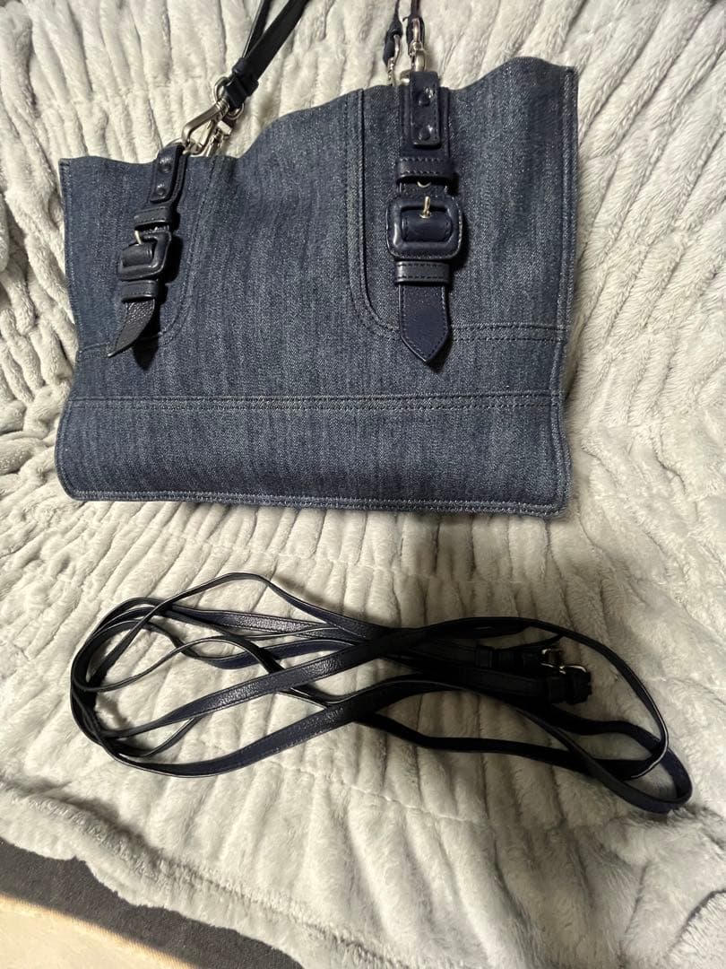 PRADA エティケット　デニム トートバッグ