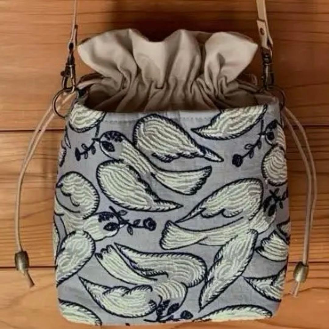 【新品✨】ミナペルホネンfollowing day あおり巾着バッグ