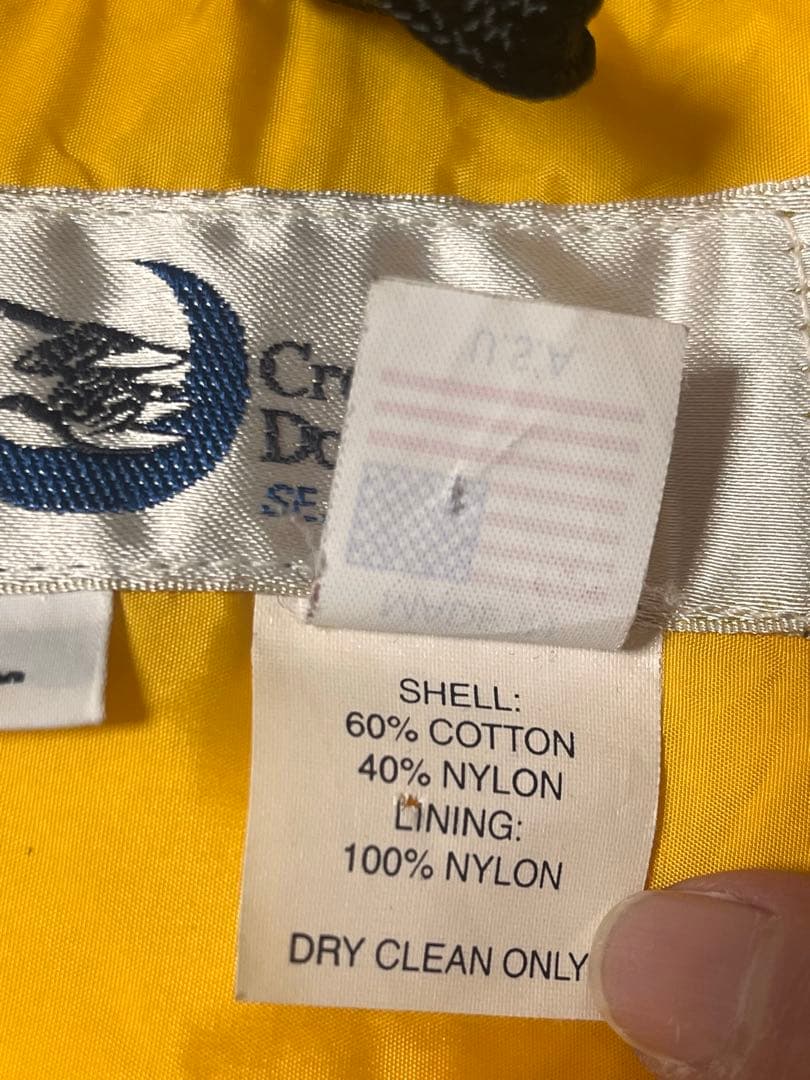 Crescent Down Works ダウンベストL ネイビー×イエロー