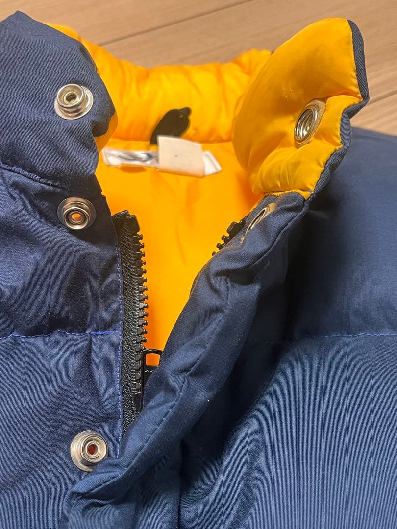 Crescent Down Works ダウンベストL ネイビー×イエロー