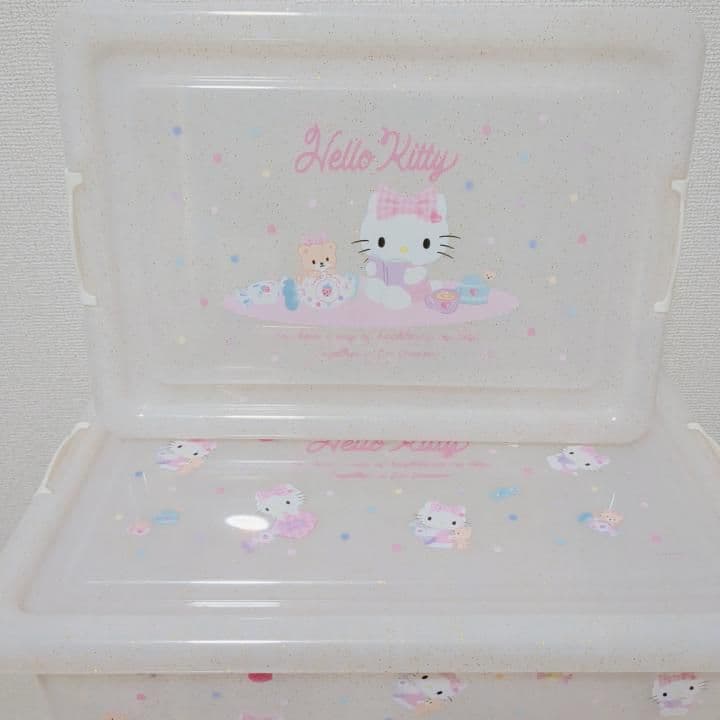 サンリオ　キティ　キラキラ　フタ付き　収納ケース　S M L 3点セット　激レア
