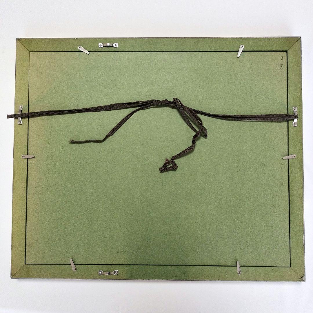 戸塚刺繍　デルフィニウムと孔雀草　フレームつき　ハンドメイド