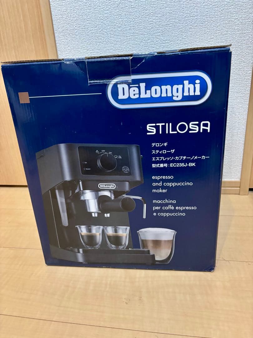 デロンギ スティローザエスプレッソ ・カプチーノメーカーEC235J-BK