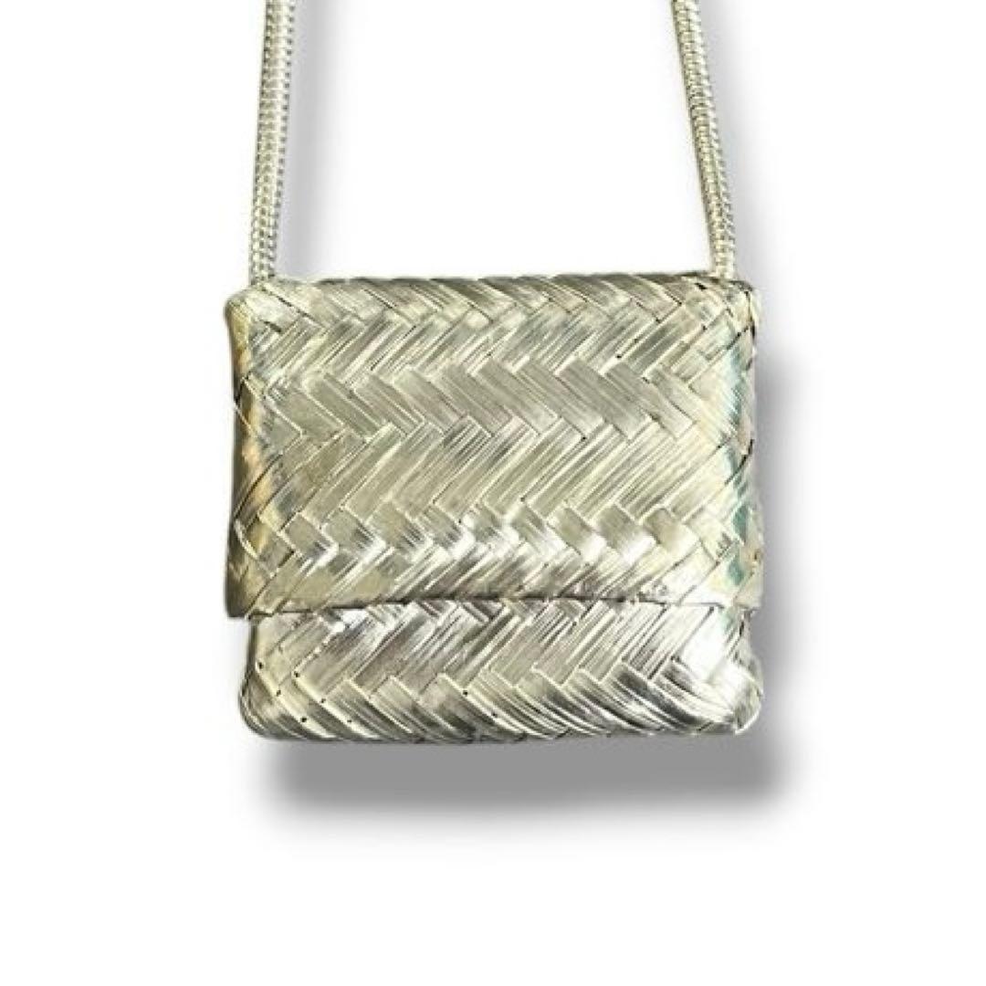 美品 ティファニー バッグ ピルケース メッシュ ネックレス Vintage