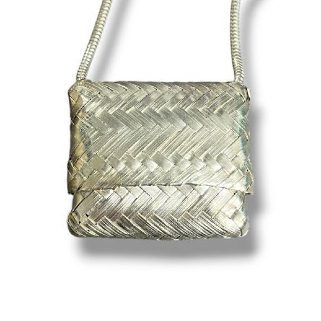 美品 ティファニー バッグ ピルケース メッシュ ネックレス Vintage