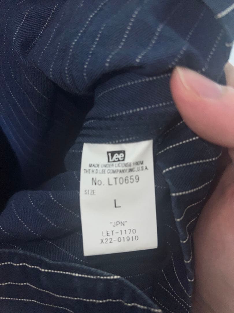 （あつさま専用) Lee ストライプ カバーオール ネイビー