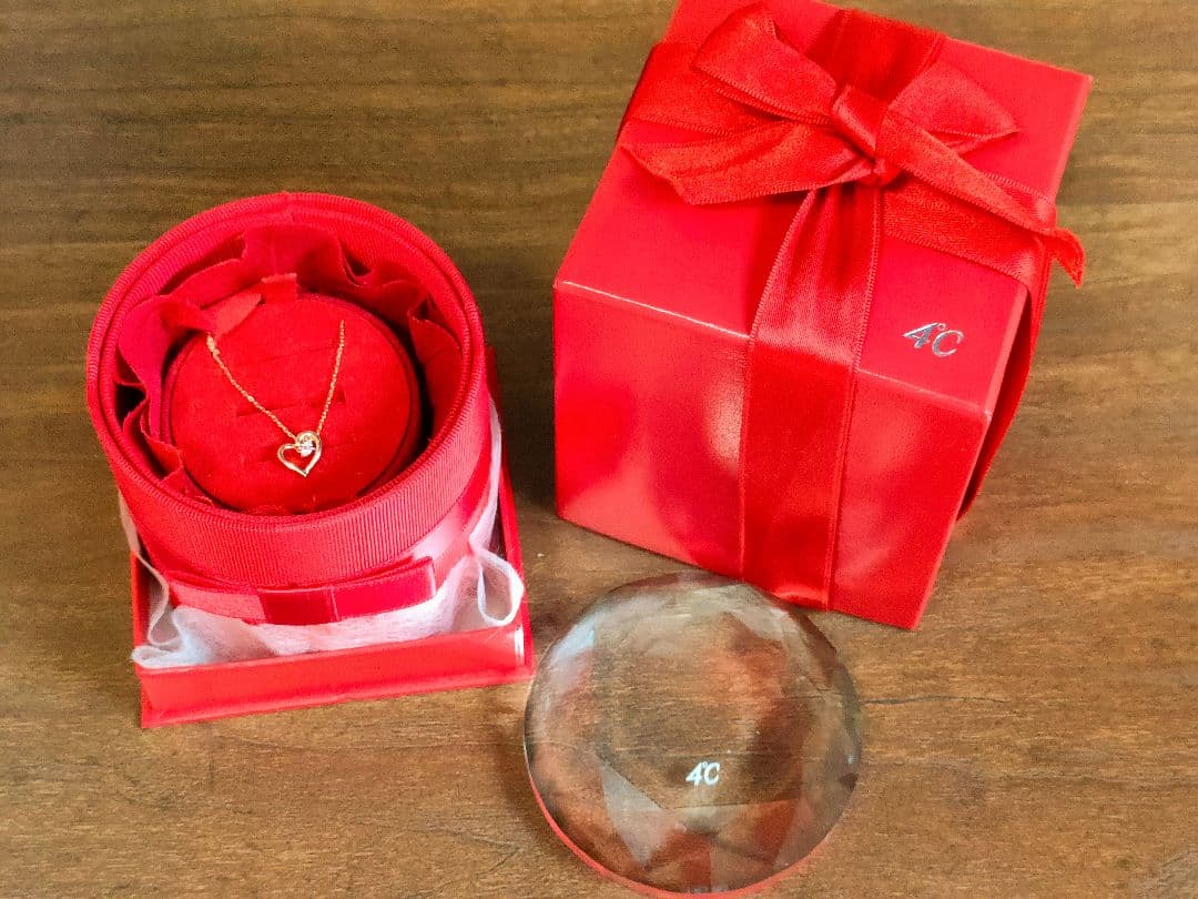 【グレ蔵さま専用】 4℃ ヨンドシー ネックレス K10 ハート ピンクゴールド