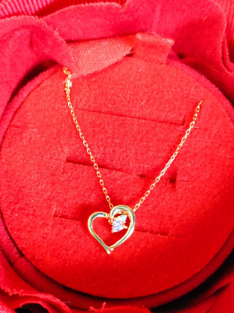 【グレ蔵さま専用】 4℃ ヨンドシー ネックレス K10 ハート ピンクゴールド