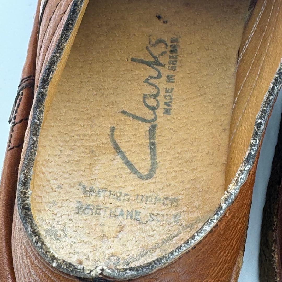 希少 クラークスClarks 旧タグ モカシン ネイチャーシボ革 ギリシャ製