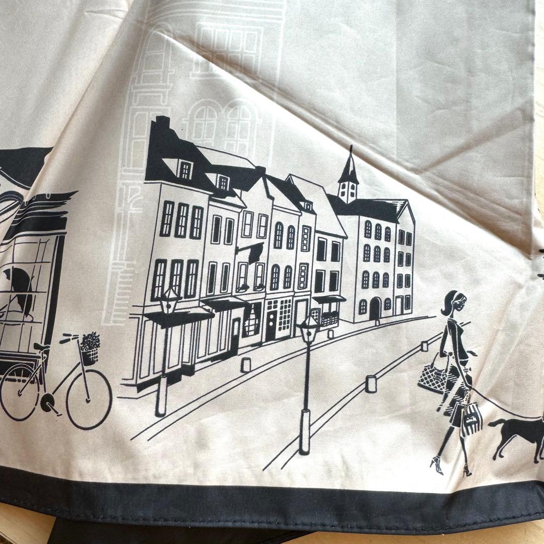 ★新品★DAKS　ダックス　晴雨兼用　折りたたみ　日傘　1級遮光　軽量　街並み