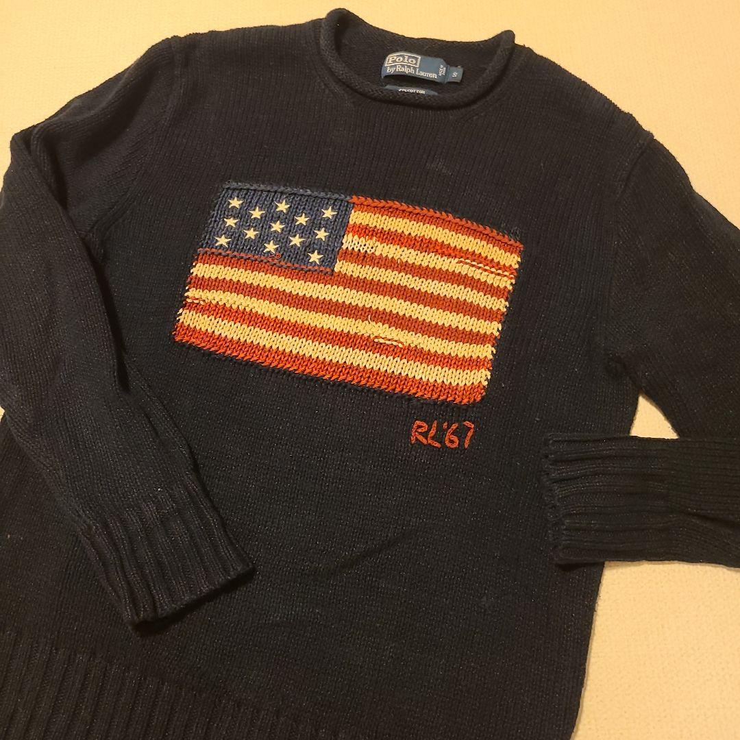 【希少】Polo by RALPH LAUREN 星条旗 ニット セーター