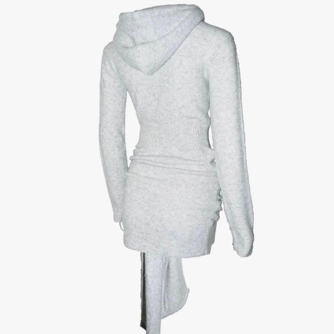 ワンピース theredthread S draped knit dress mini