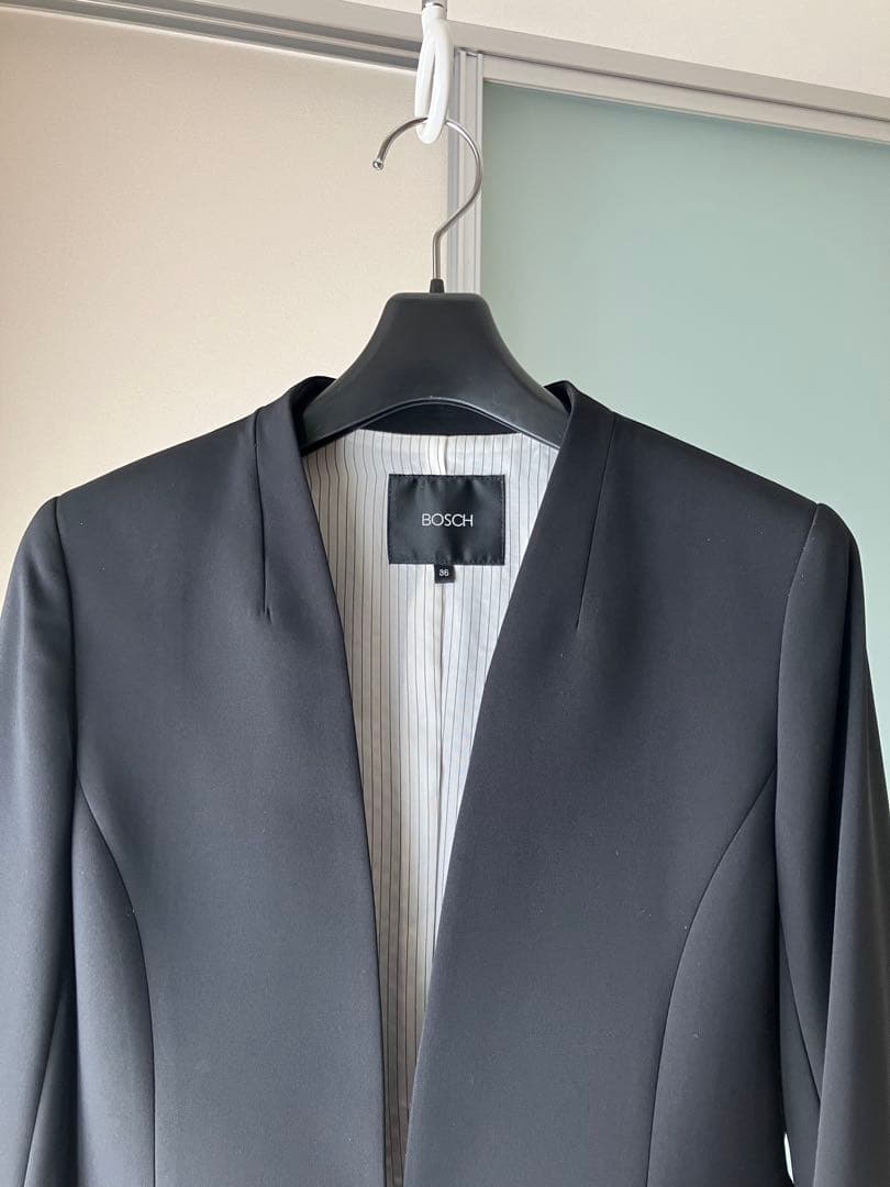★美品★ BOSCH セットアップスーツ ブラック ノーカラー サイズ36