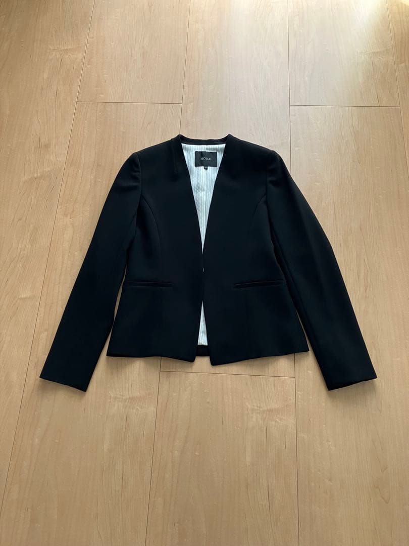 ★美品★ BOSCH セットアップスーツ ブラック ノーカラー サイズ36