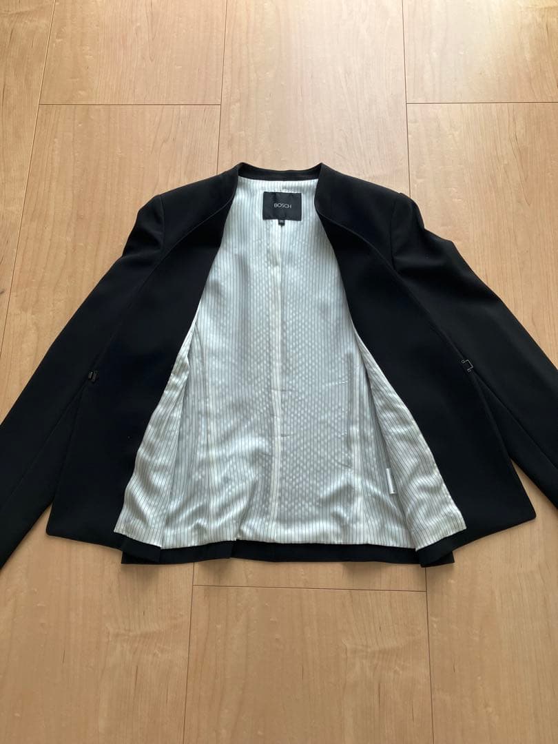 ★美品★ BOSCH セットアップスーツ ブラック ノーカラー サイズ36