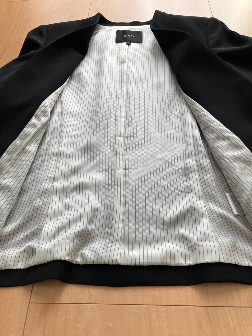 ★美品★ BOSCH セットアップスーツ ブラック ノーカラー サイズ36