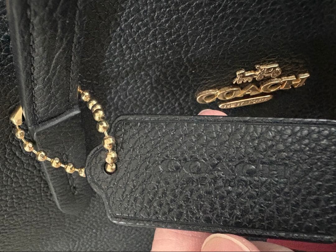 美品 COACH ブラック ハンドバッグ