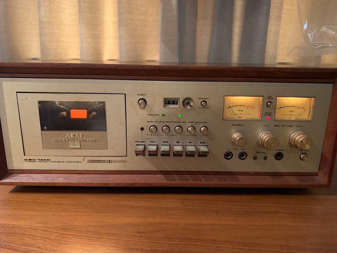 ☘️GMC-740D☘️ステレオカセット デッキ　オーディオ　アカイ