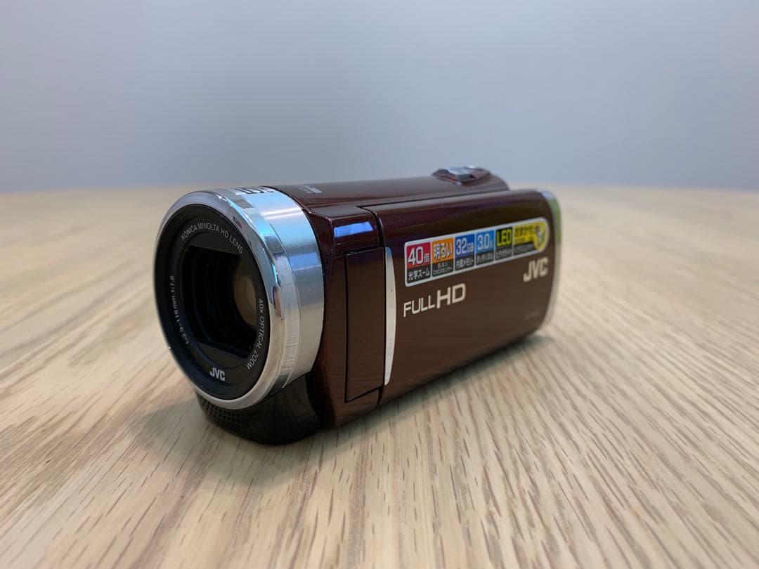 JVC Everio GZ-E265 ビデオカメラ 予備の大型バッテリー付き