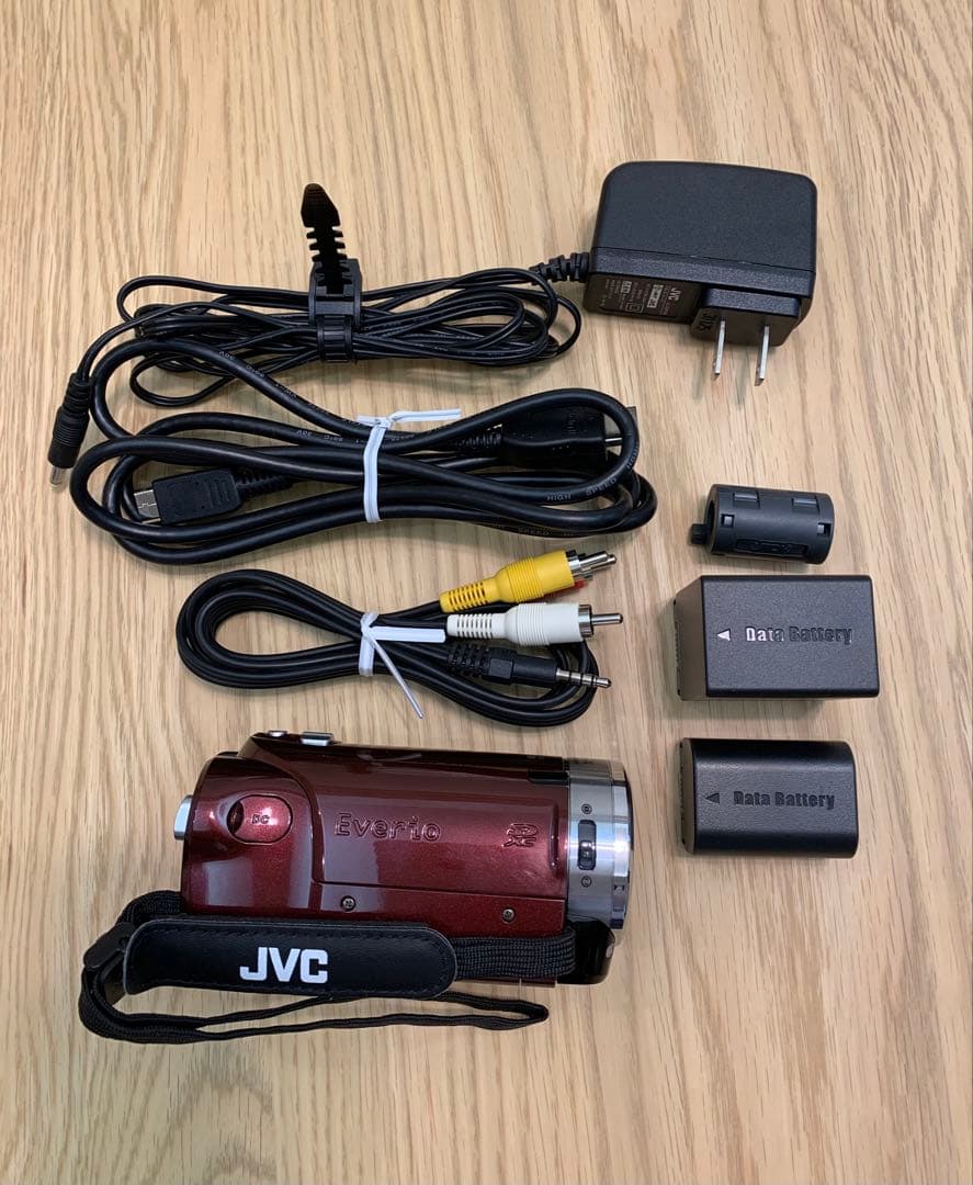 JVC Everio GZ-E265 ビデオカメラ 予備の大型バッテリー付き