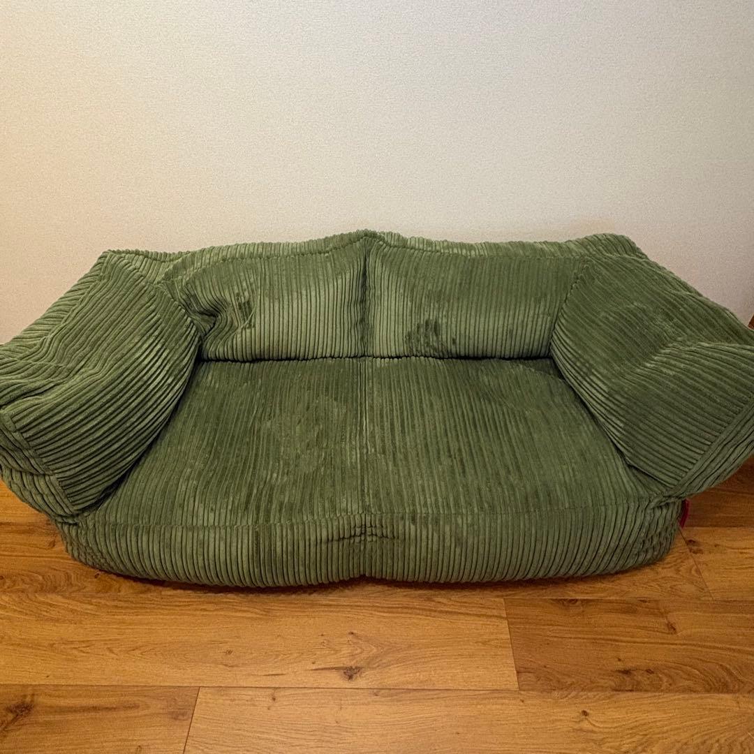 Lounge Pug 2人掛け コーデュロイ ソファ オリーブグリーン