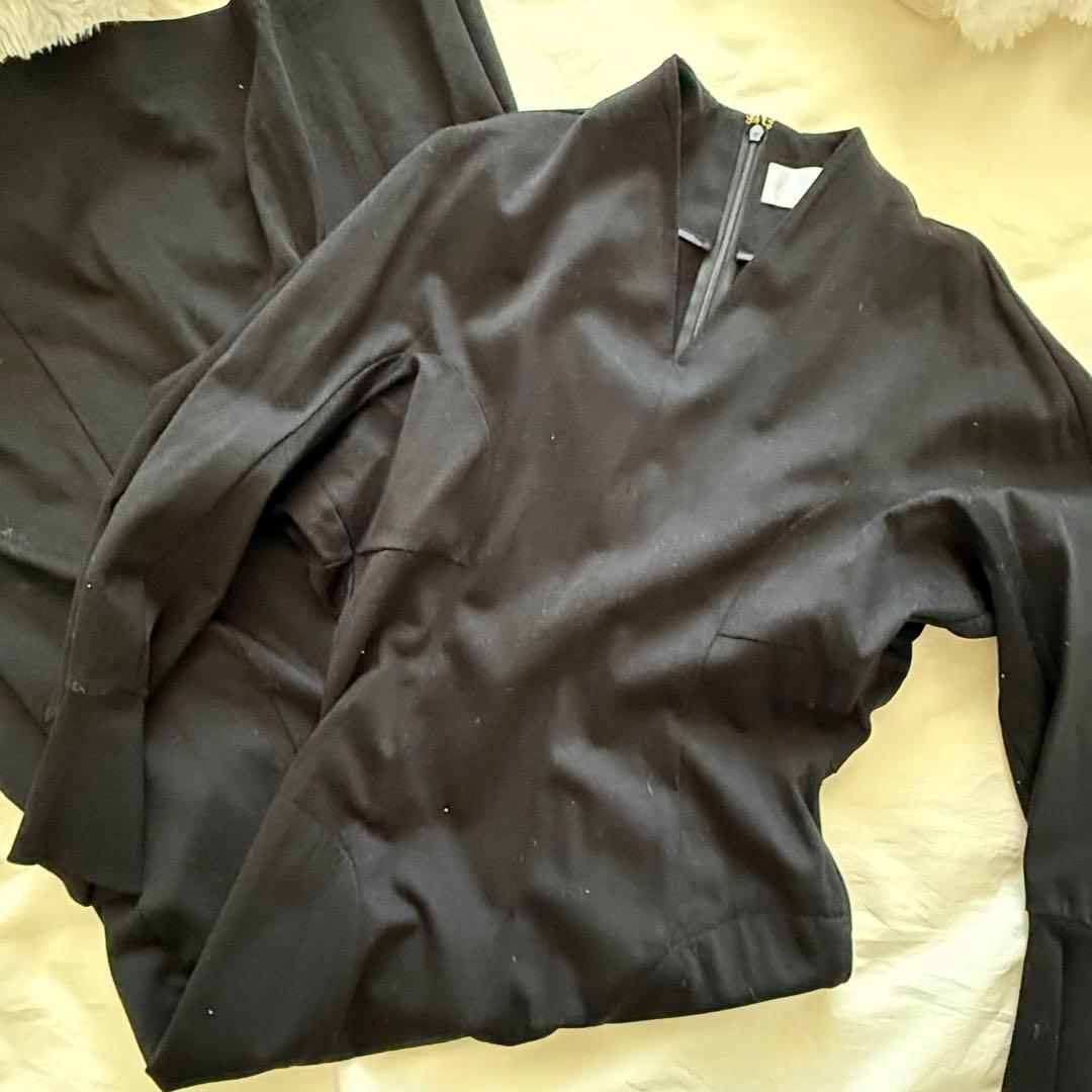 mame kurogouchi ブラック　クラシック コットン ドレス 1