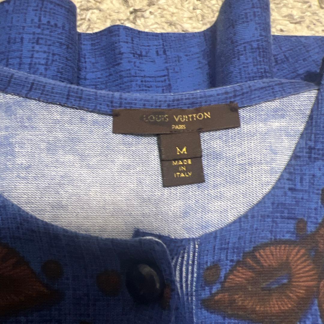 Louis Vuitton 青色 刺繍 ノースリーブ M