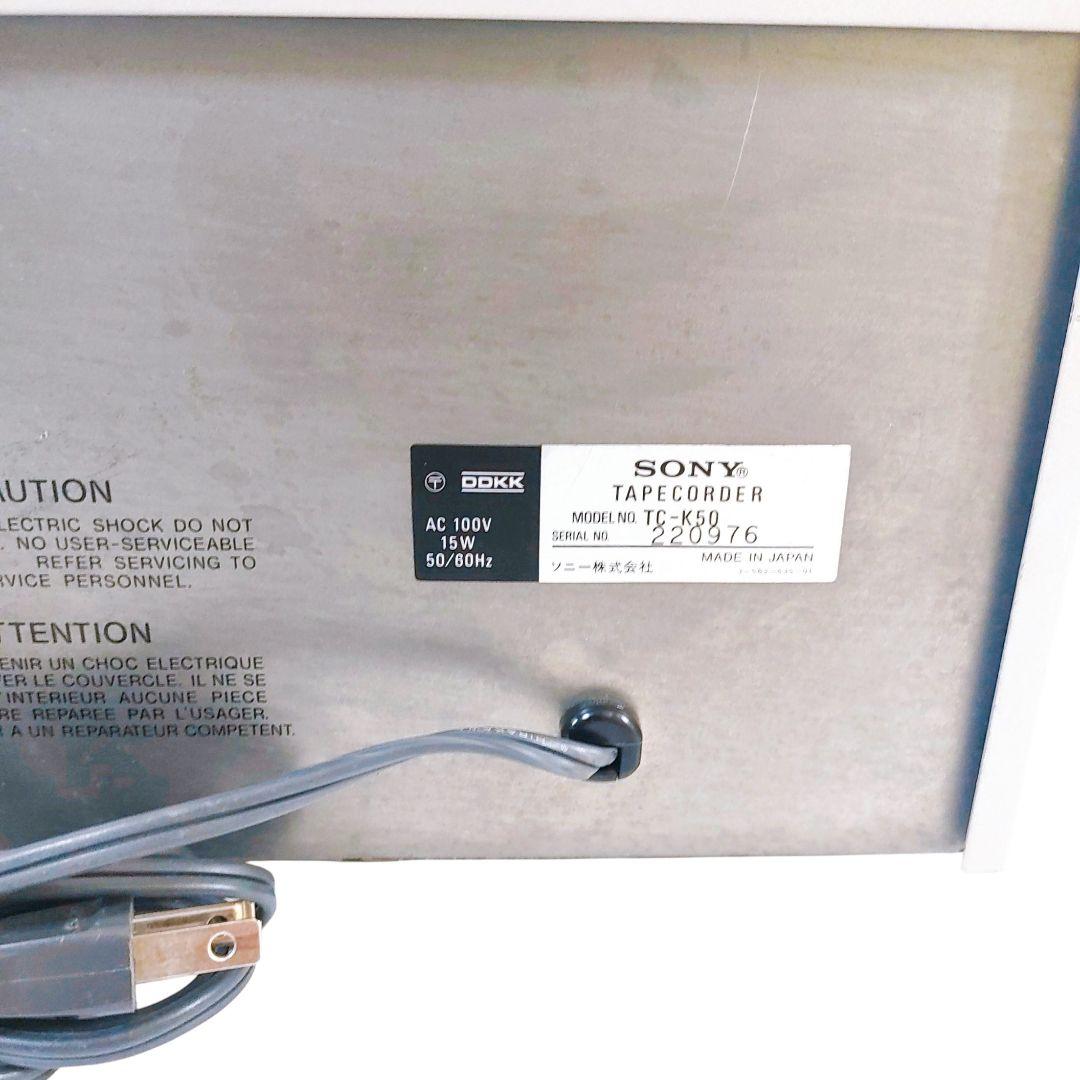 完動品 SONY ソニー カセットデッキ プレーヤー TC-K50