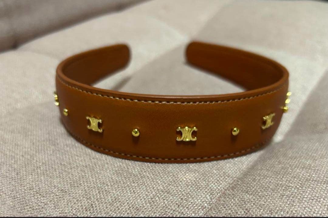 CELINE ブラウンヘアバンド　カチューシャ