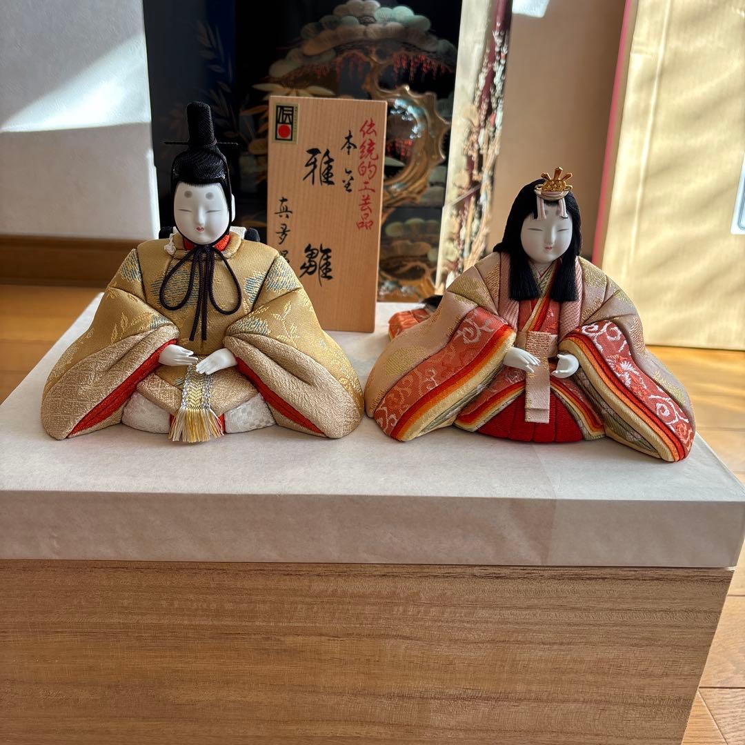 美術工芸　雛遊び￼御貝桶　雛人形