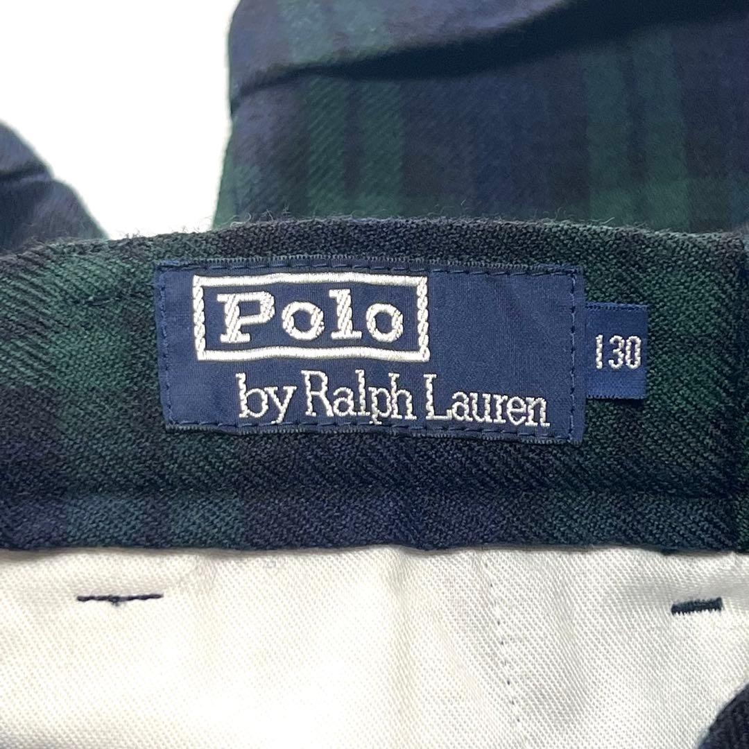 【美品】ポロラルフローレン　キッズ紺ブレスーツ上下セット　金ボタン　130