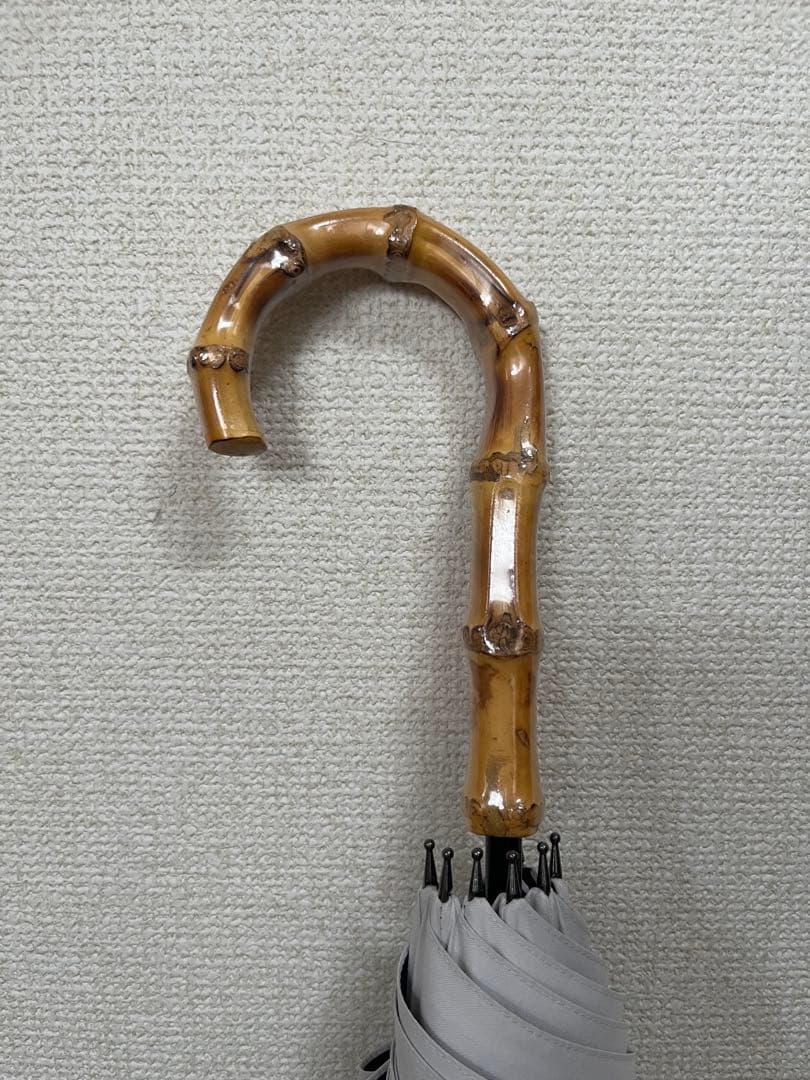 日傘 長傘 サンバリア100 コンビmoku アイボリー　M 竹手元