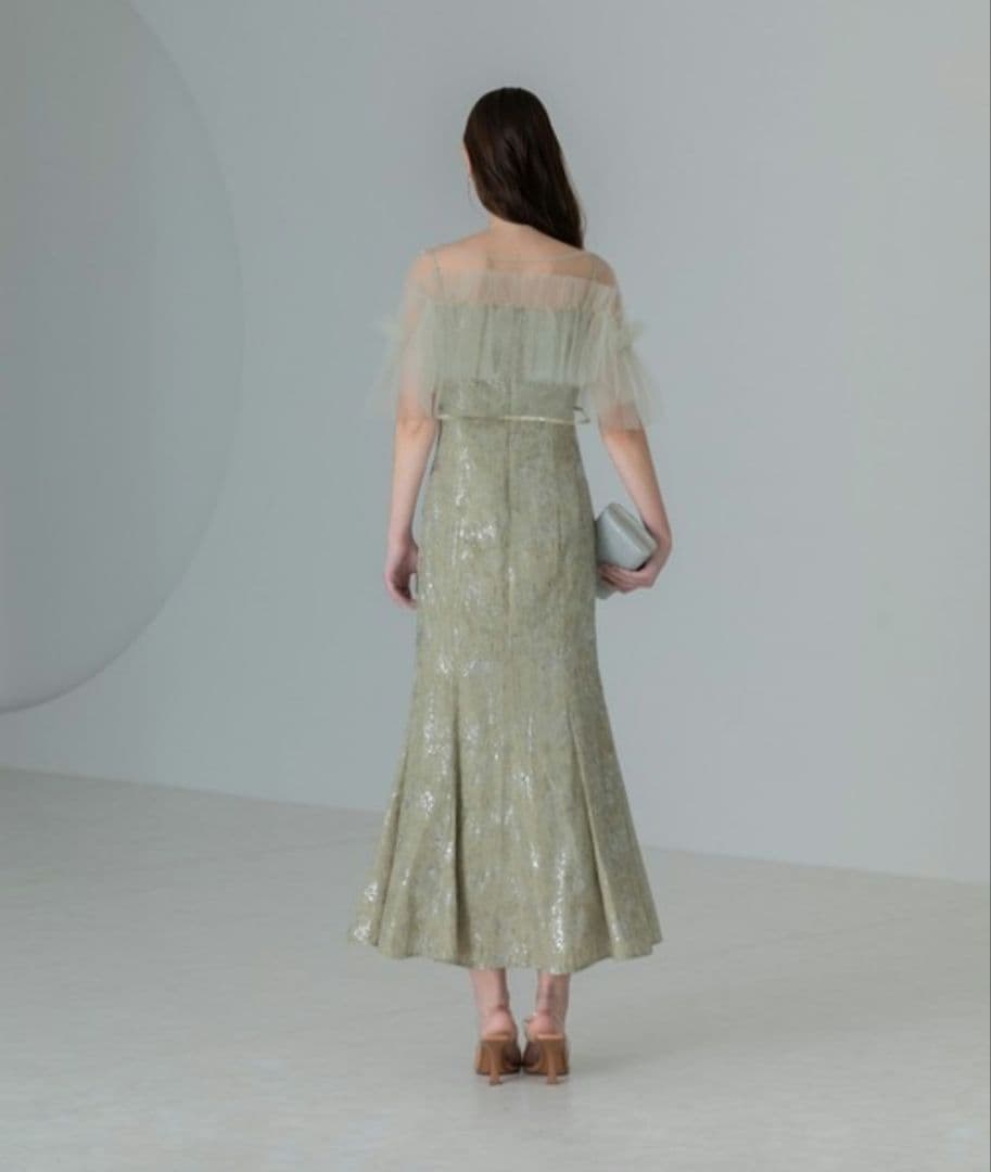 美品✨Leja チュールフリルボレロペイントマーメイドワンピースドレス