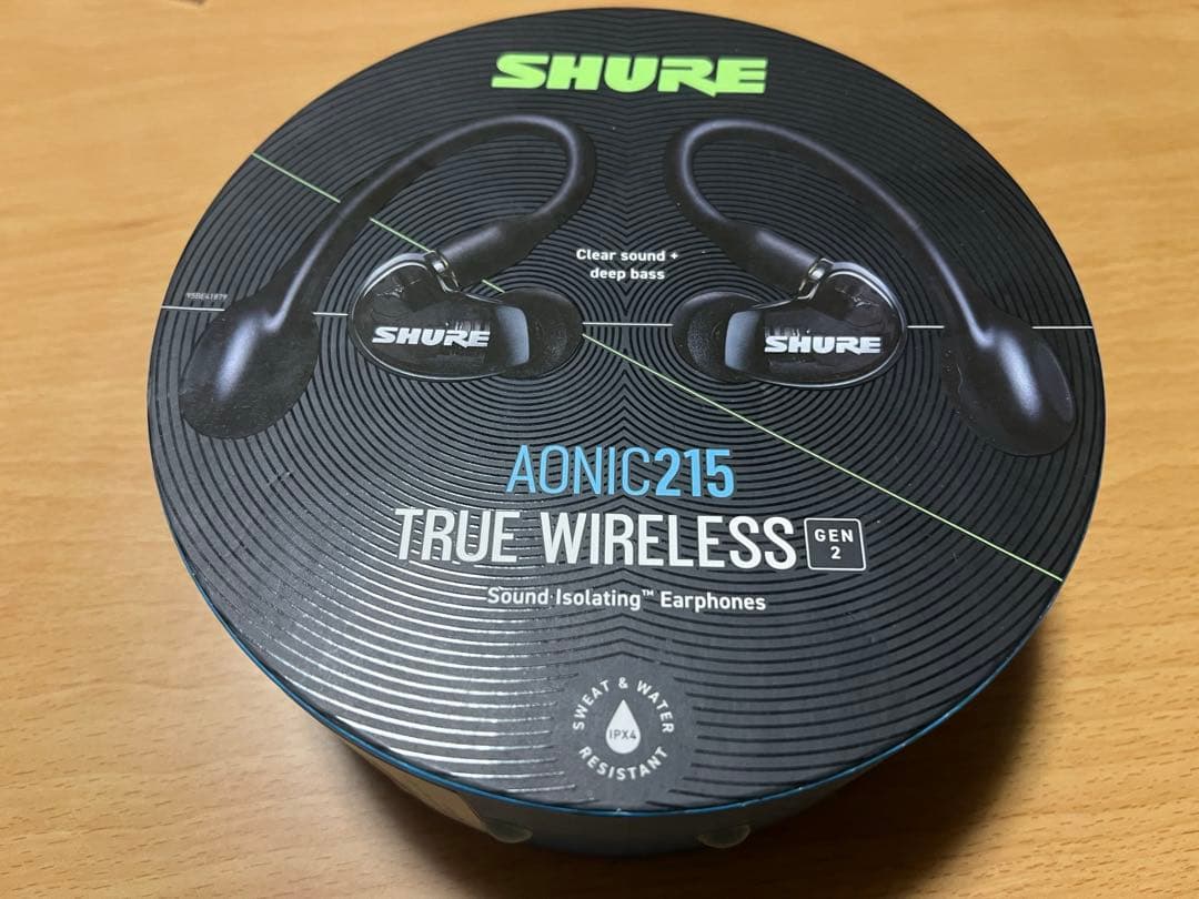 SHURE AONIC 215 ワイヤレスイヤホン TW2 中古 第2世代 黒