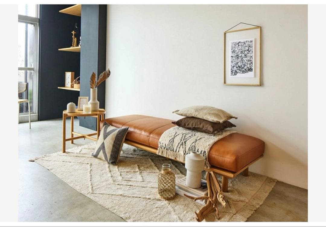 鍵*ポ様 ACTUS アクタス　アイボリー コットンラグ フリンジ付き