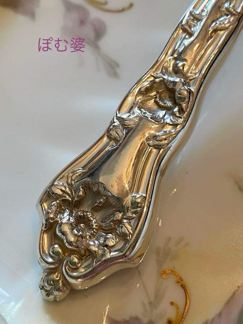 【リード＆バートン】純銀 スターリング／ナイフ＆フォーク ２組／Intaglio