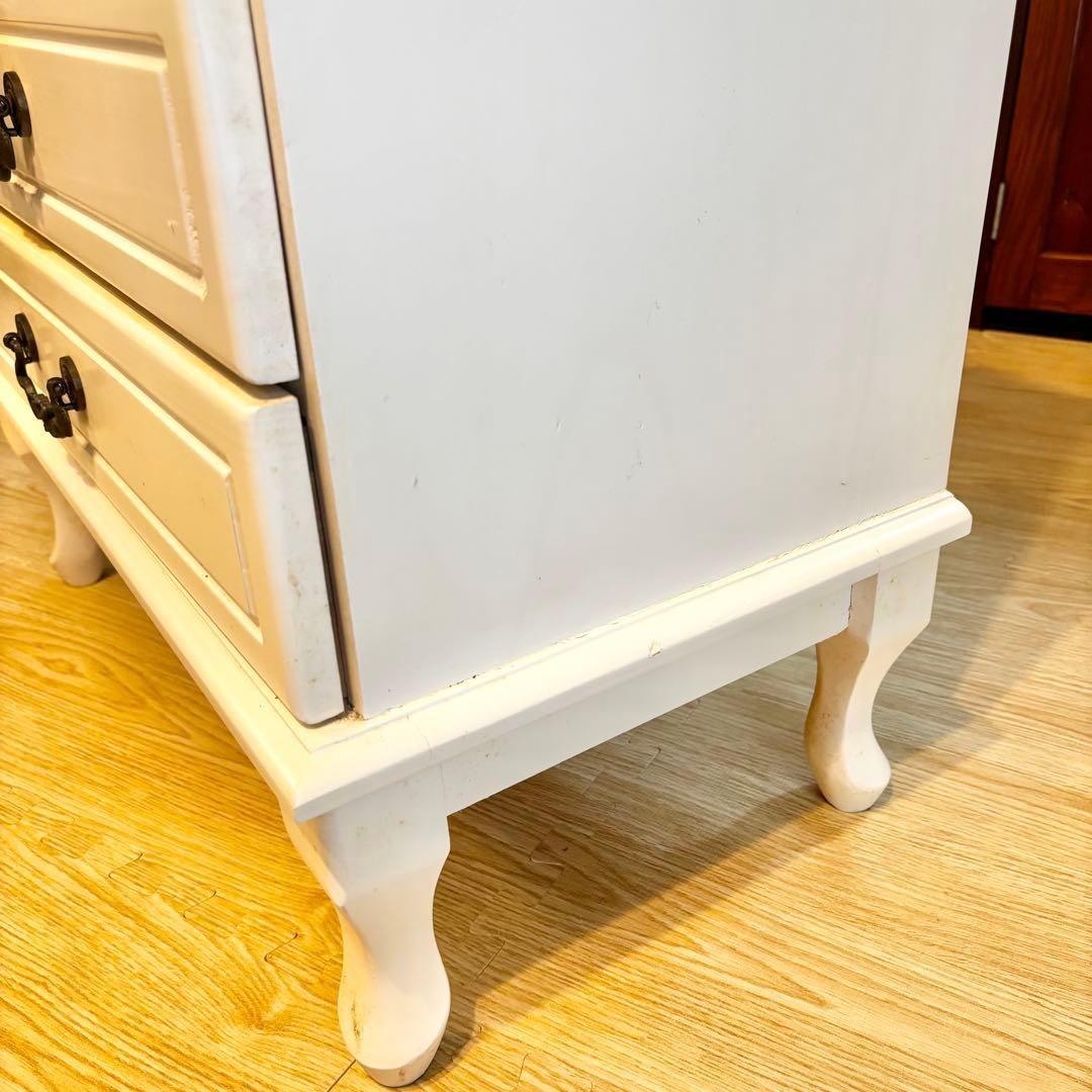 ロマンティックプリンセス 4段チェスト 姫家具 アンティーク ロココ ホワイト